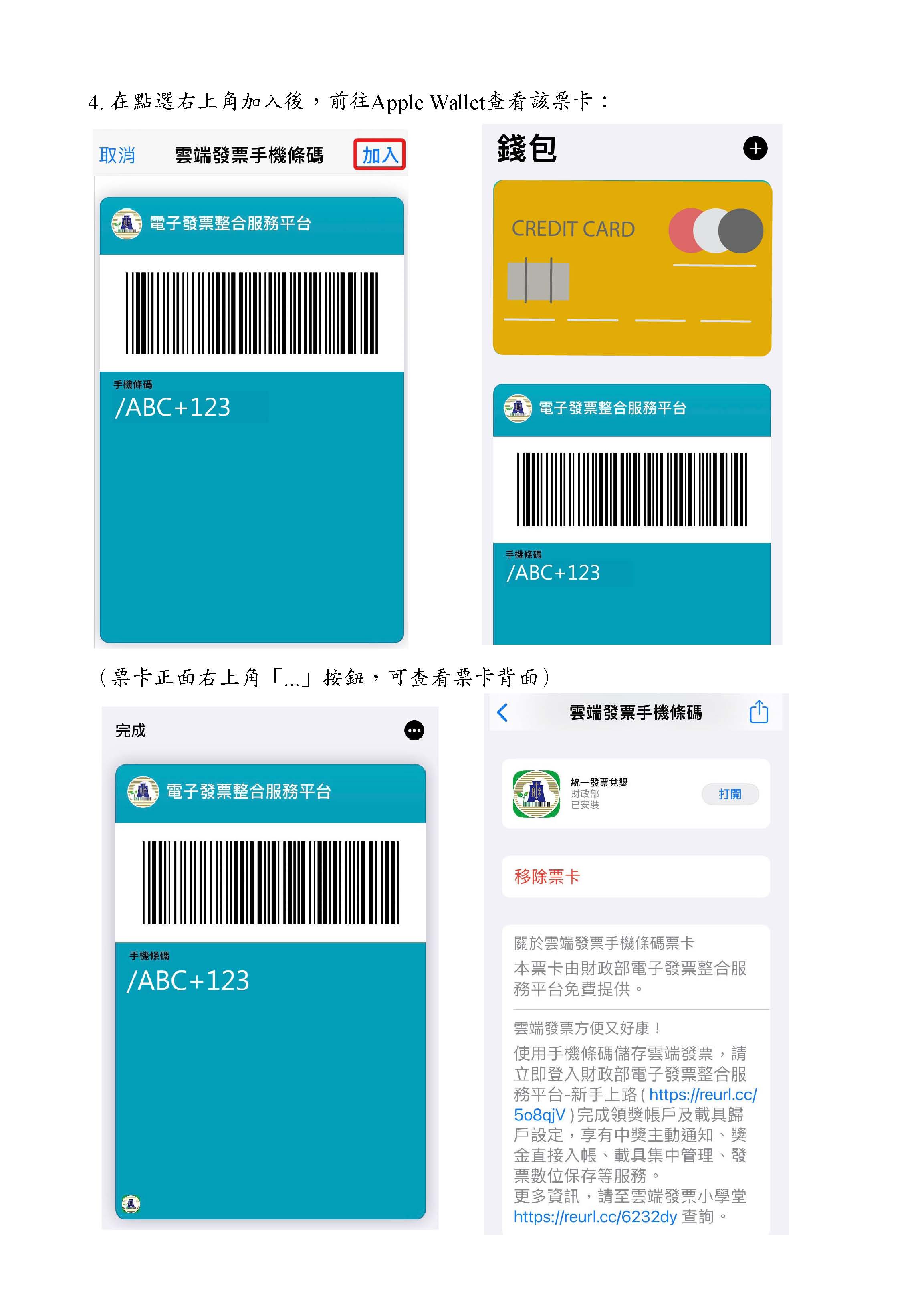 手機條碼載具票卡4