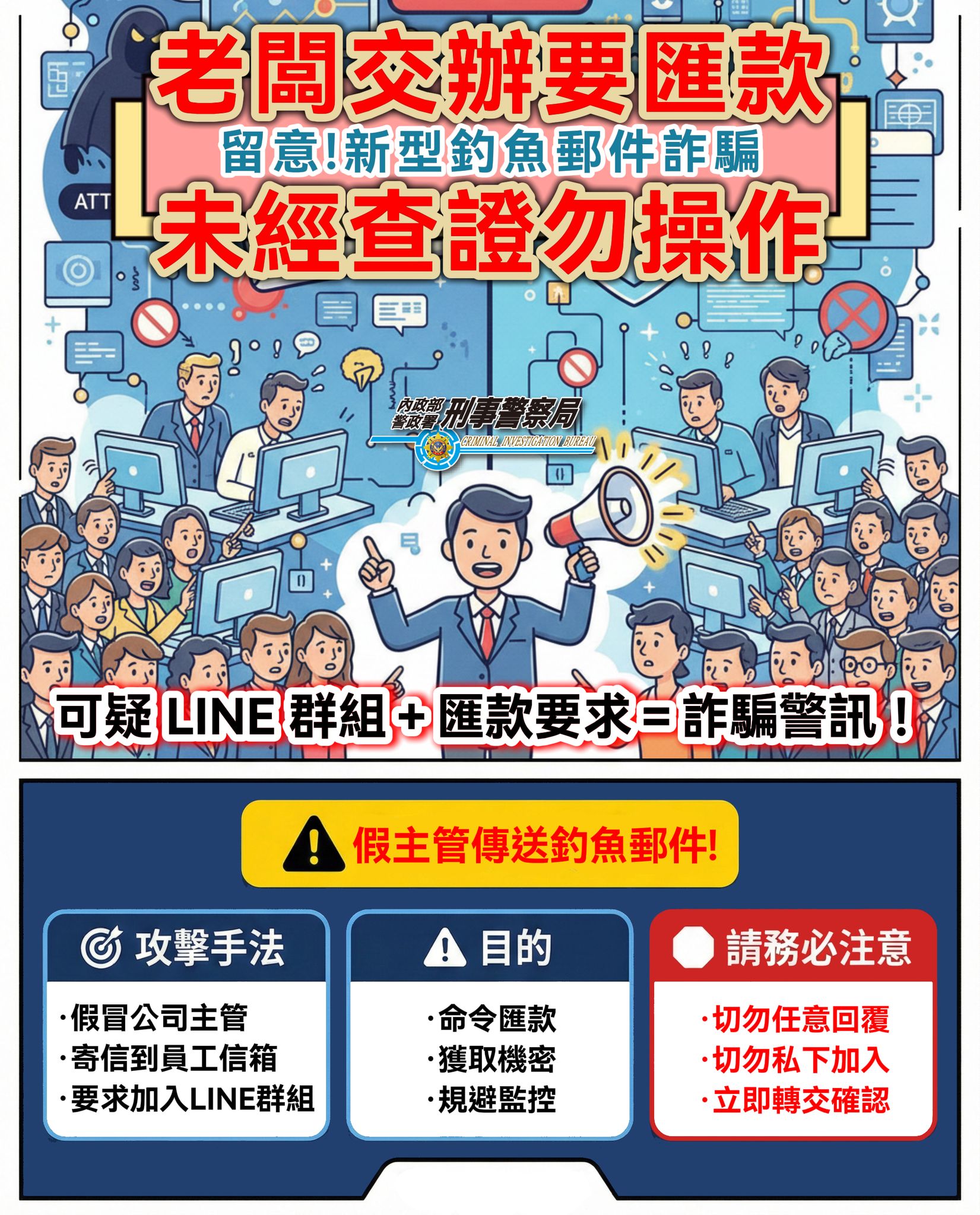 【小心社交工程詐騙！】宣導海報